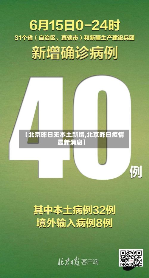 【北京昨日无本土新增,北京昨日疫情最新消息】
