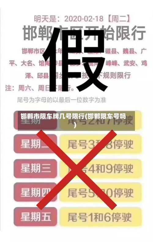 邯郸市限车牌几号限行(邯郸限车号吗)