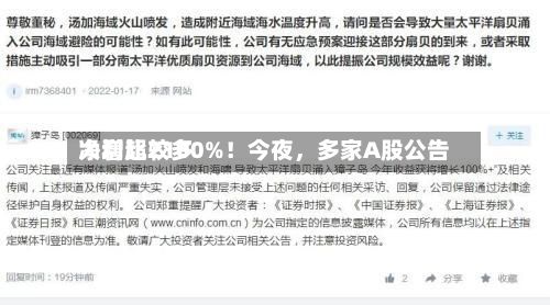净利比较多大增超2100%！今夜	，多家A股公告-第2张图片