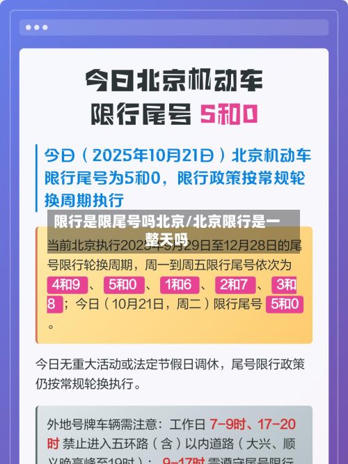 限行是限尾号吗北京/北京限行是一整天吗