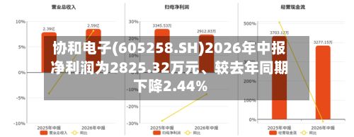 协和电子(605258.SH)2026年中报净利润为2825.32万元、较去年同期下降2.44%-第3张图片