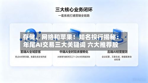 存储、网络和苹果！知名投行揭秘：年尾AI交易三大关键词 六大推荐股