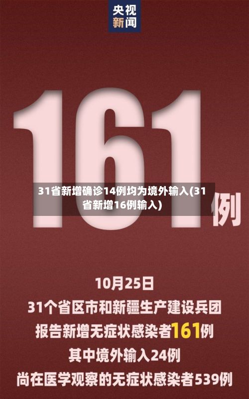 31省新增确诊14例均为境外输入(31省新增16例输入)-第2张图片