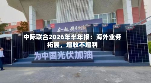 中际联合2026年半年报：海外业务拓展，增收不增利-第2张图片