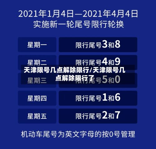 天津限号几点解除限行/天津限号几点解除限行了-第3张图片
