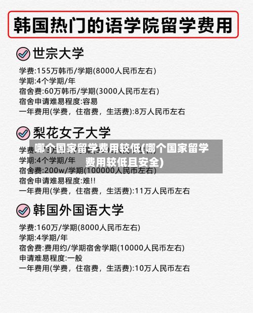 哪个国家留学费用较低(哪个国家留学费用较低且安全)-第3张图片