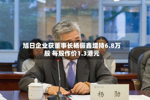 旭日企业获董事长杨振鑫增持6.8万股 每股作价1.3港元-第1张图片