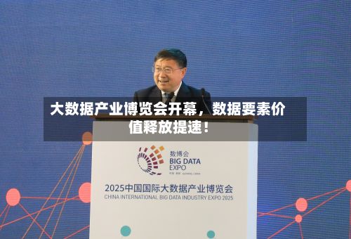 大数据产业博览会开幕，数据要素价值释放提速！