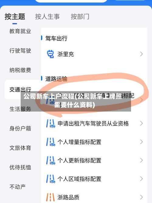 公司新车上户流程(公司新车上牌照需要什么资料)-第2张图片