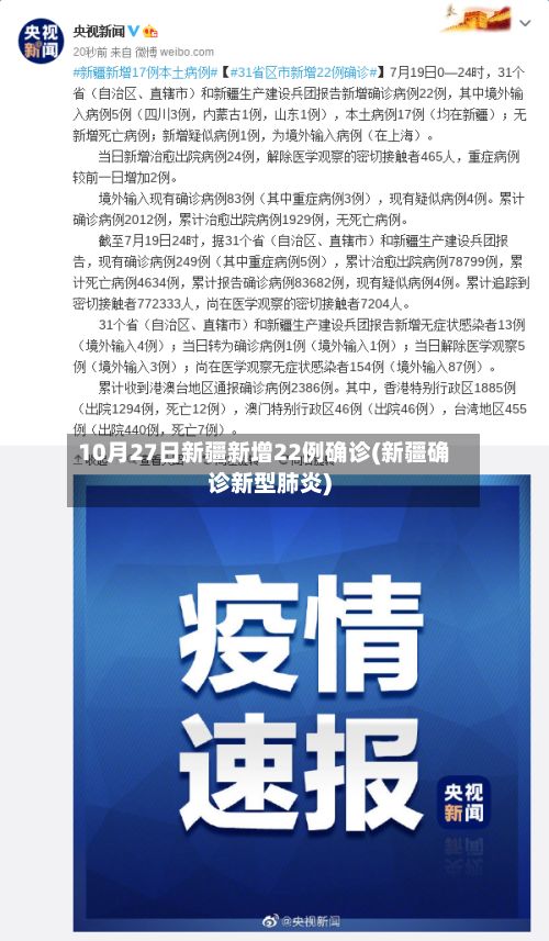 10月27日新疆新增22例确诊(新疆确诊新型肺炎)