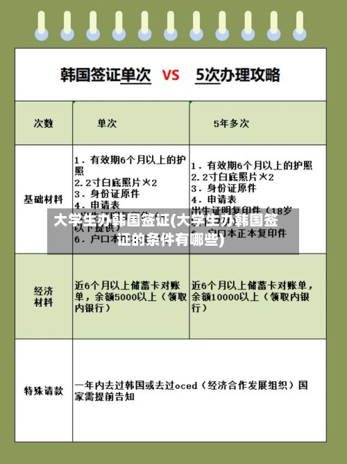 大学生办韩国签证(大学生办韩国签证的条件有哪些)-第3张图片