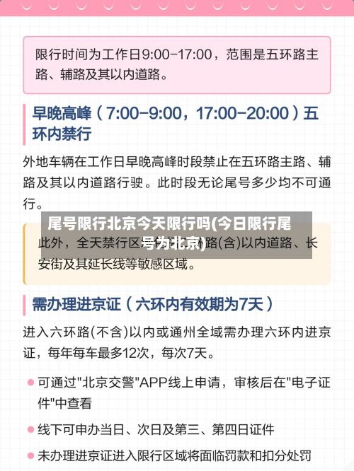 尾号限行北京今天限行吗(今日限行尾号为北京)