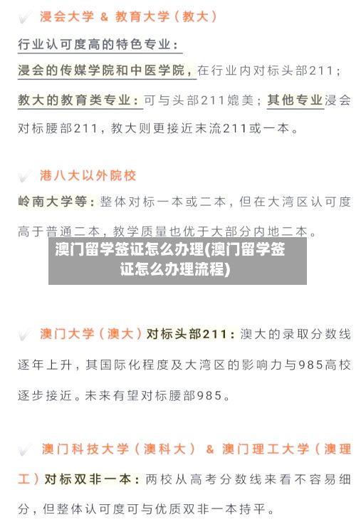 澳门留学签证怎么办理(澳门留学签证怎么办理流程)-第3张图片