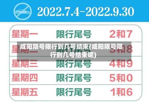 咸阳限号限行到几号结束(咸阳限号限行到几号结束呢)-第2张图片