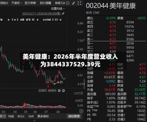 美年健康：2026年半年度营业收入为3844337529.39元-第3张图片