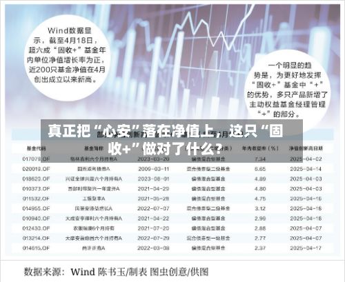 真正把“心安”落在净值上	，这只“固收+”做对了什么？-第2张图片