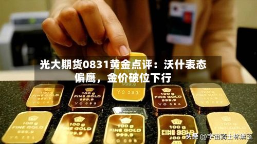 光大期货0831黄金点评：沃什表态偏鹰，金价破位下行-第2张图片
