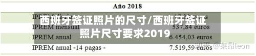 西班牙签证照片的尺寸/西班牙签证照片尺寸要求2019