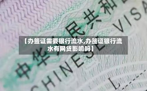 【办签证需要银行流水,办签证银行流水有网贷影响吗】-第2张图片