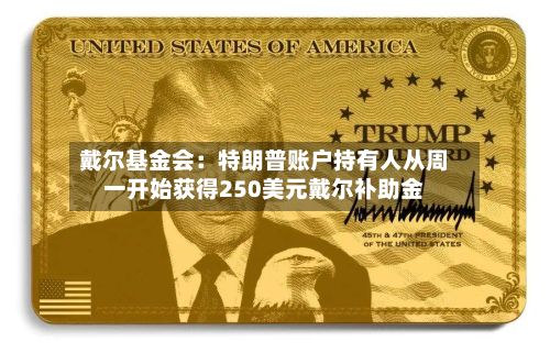 戴尔基金会:特朗普账户持有人从周一开始获得250美元戴尔补助金-第2张图片