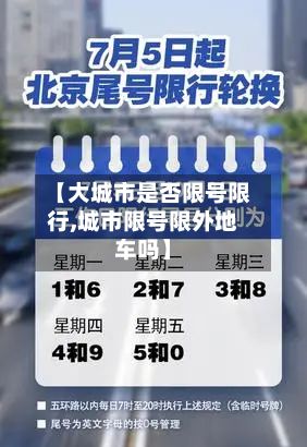 【大城市是否限号限行,城市限号限外地车吗】-第3张图片