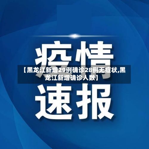 【黑龙江新增29例确诊28例无症状,黑龙江新增确诊人数】