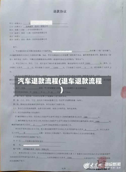 汽车退款流程(退车退款流程)
