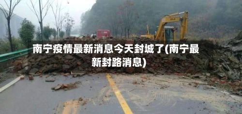 南宁疫情最新消息今天封城了(南宁最新封路消息)-第2张图片