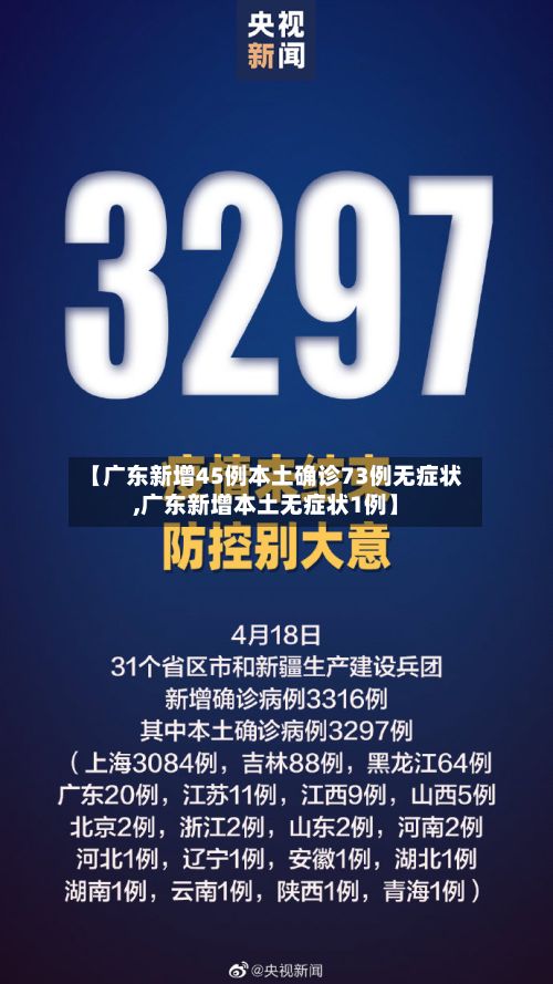 【广东新增45例本土确诊73例无症状,广东新增本土无症状1例】