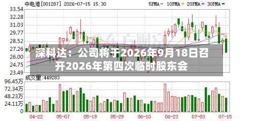 深科达:公司将于2026年9月18日召开2026年第四次临时股东会