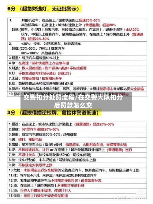 交警扣分处罚流程/在交警大队扣分后罚款怎么交-第2张图片